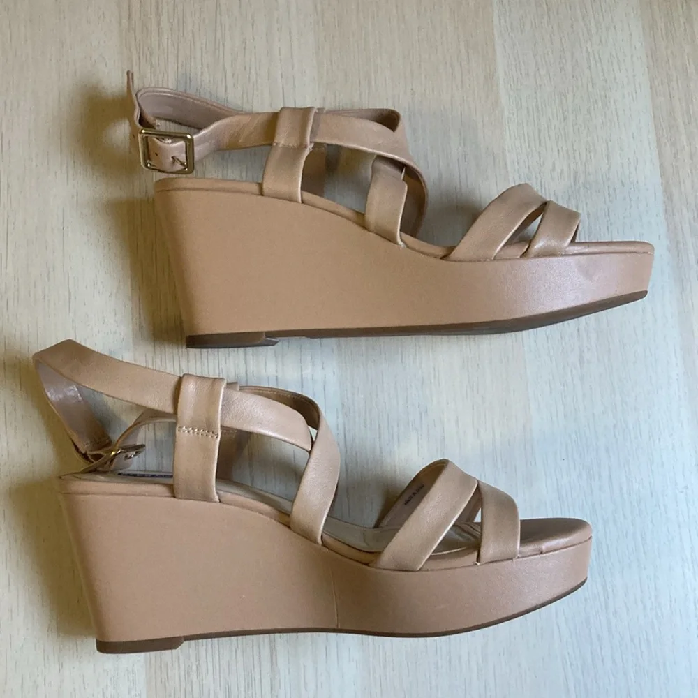 Alex Marie Tan Block Heel Sandals, Wedges Size 9 women’s